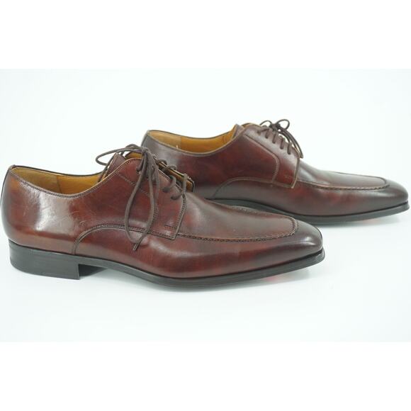 Magnanni Waro Apron Toe Oxford Derby Dress Shoes Size 8 Brown $395